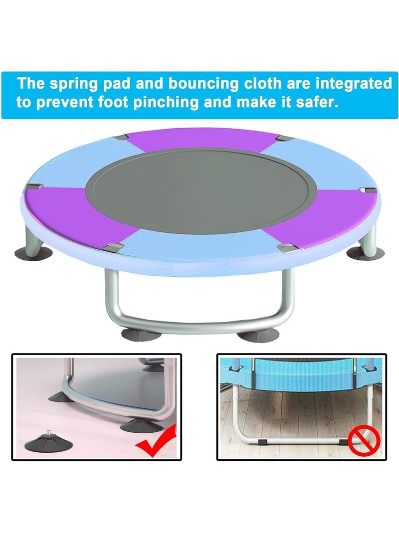 Hicomony 1.5m Toddler Trampoline for Kids, Trampoline with Safety Enclosure Net 1-3 people,Upgrade Adjustable Kids Trampoline Indoor Outdoor,Baby Small Trampoline with Net and Swing - Image 4